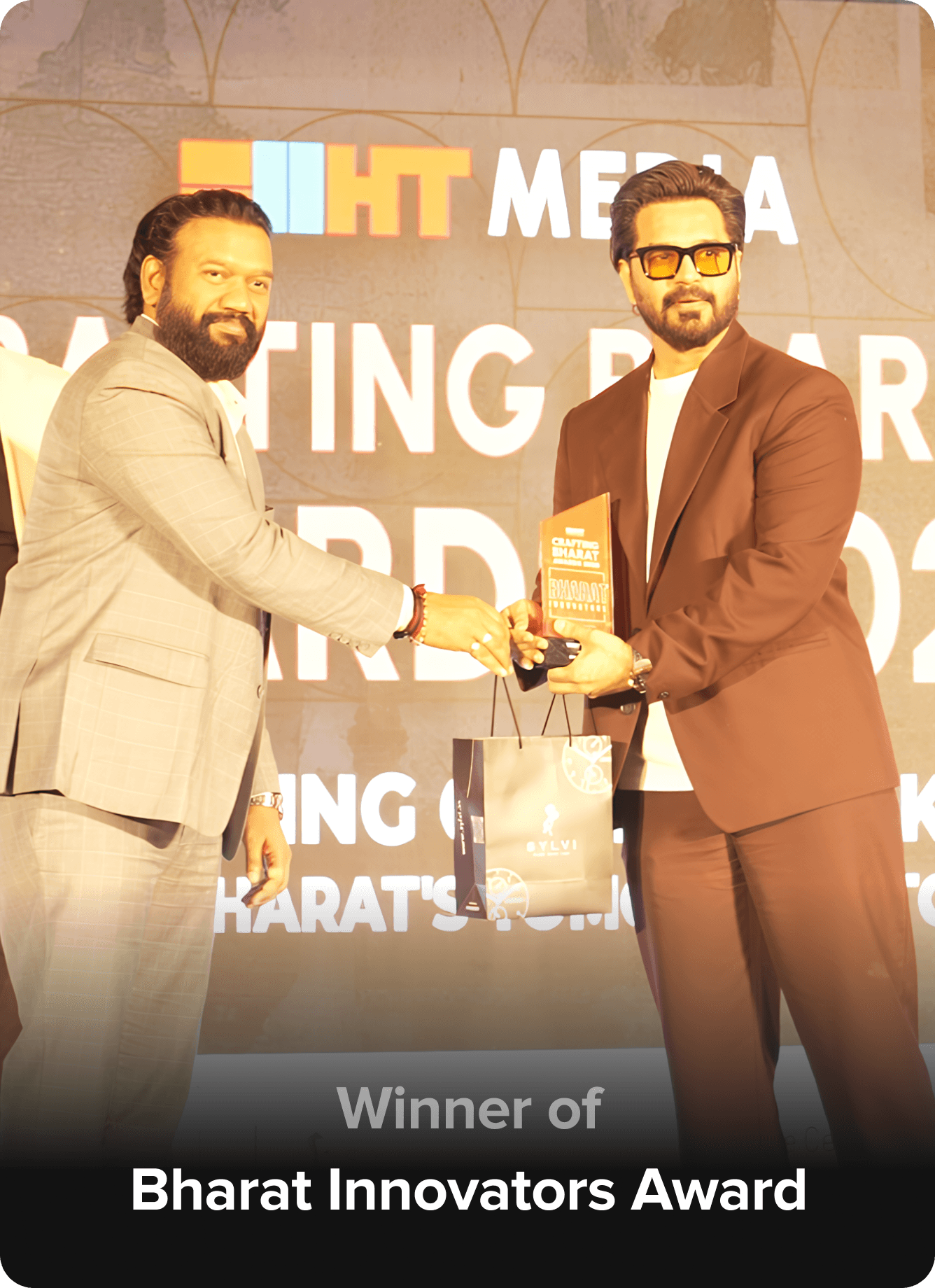 American Hairline winning the Bharat Innovators Award