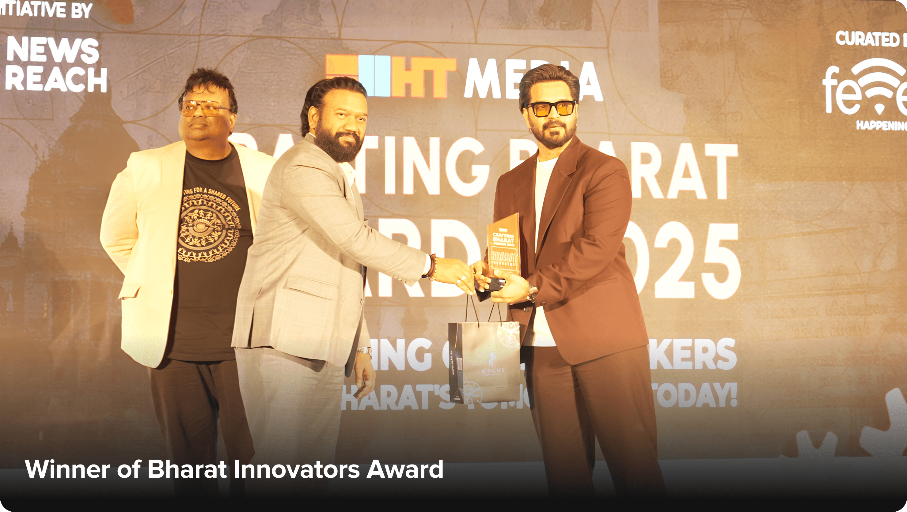 American Hairline winning the Bharat Innovators Award