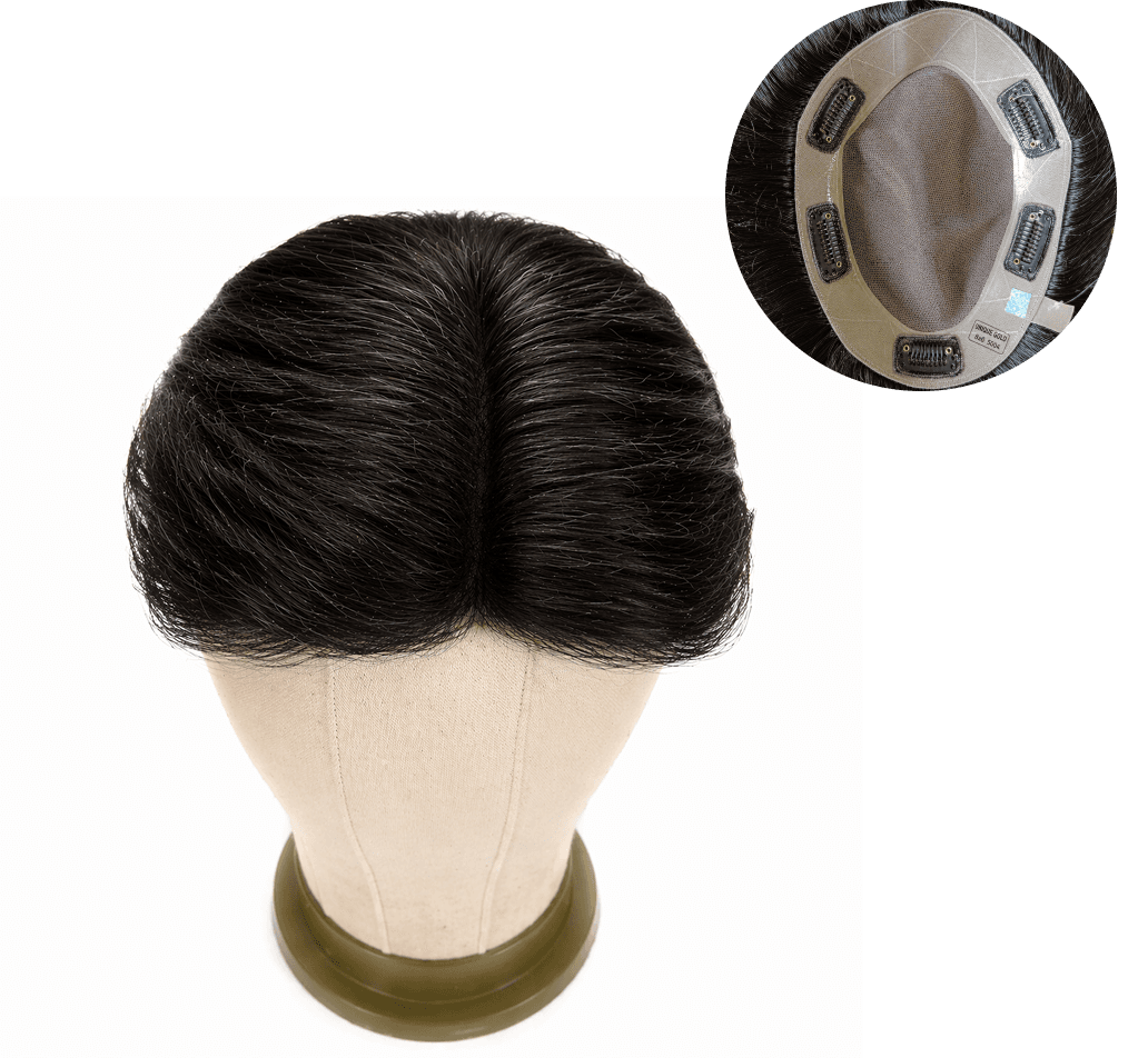 Thick Base + High Density Clip-On Hair System
