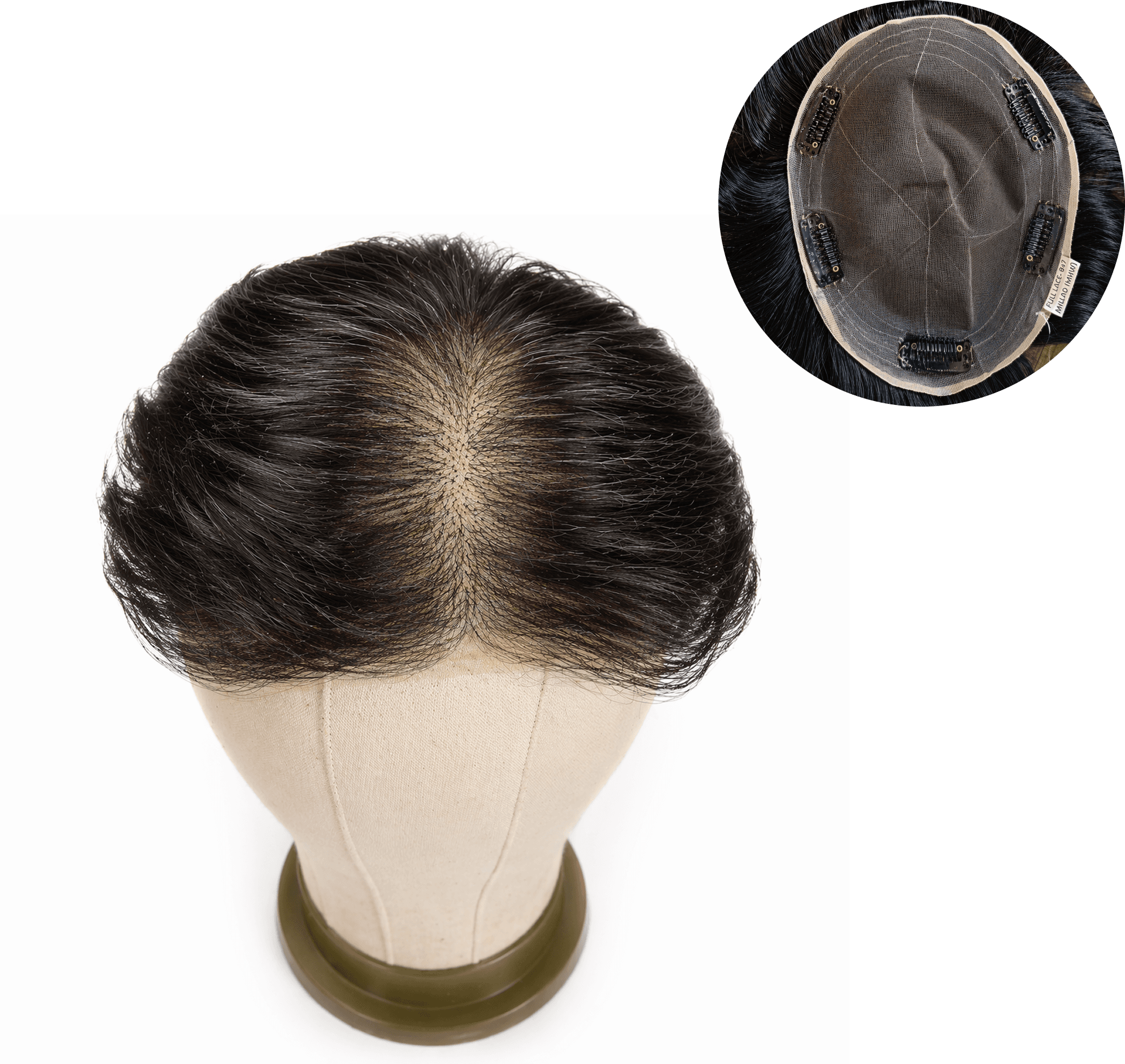 Thin Base + Low Density Clip-On Hair System