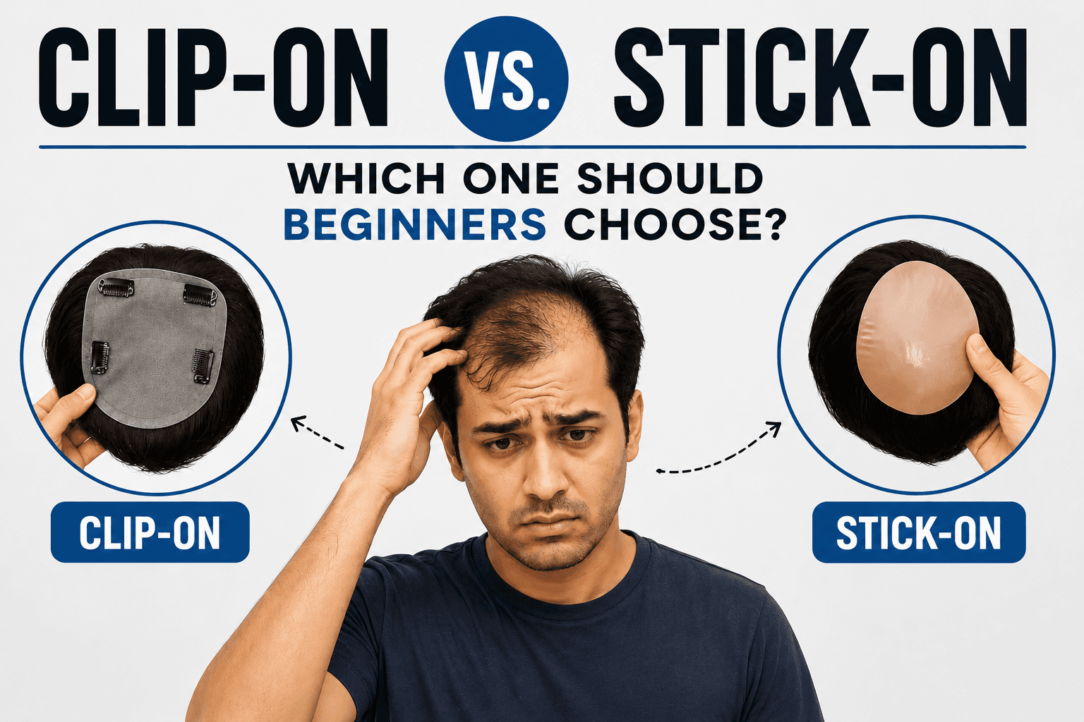 What’s Better for Young Men: Clip-On or Stick-On Hair Systems? Here’s the Truth
