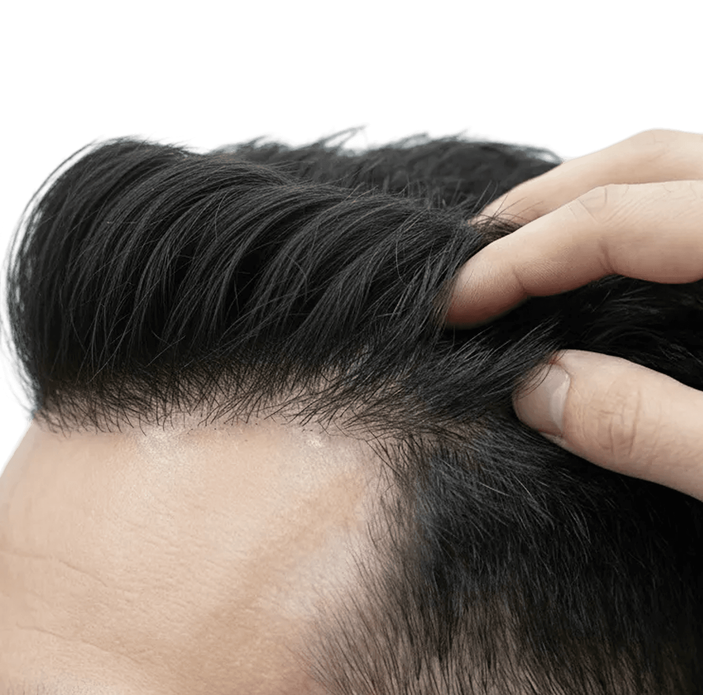 Ultra-thin breathable clip-on hair system base — Invisible (desktop)