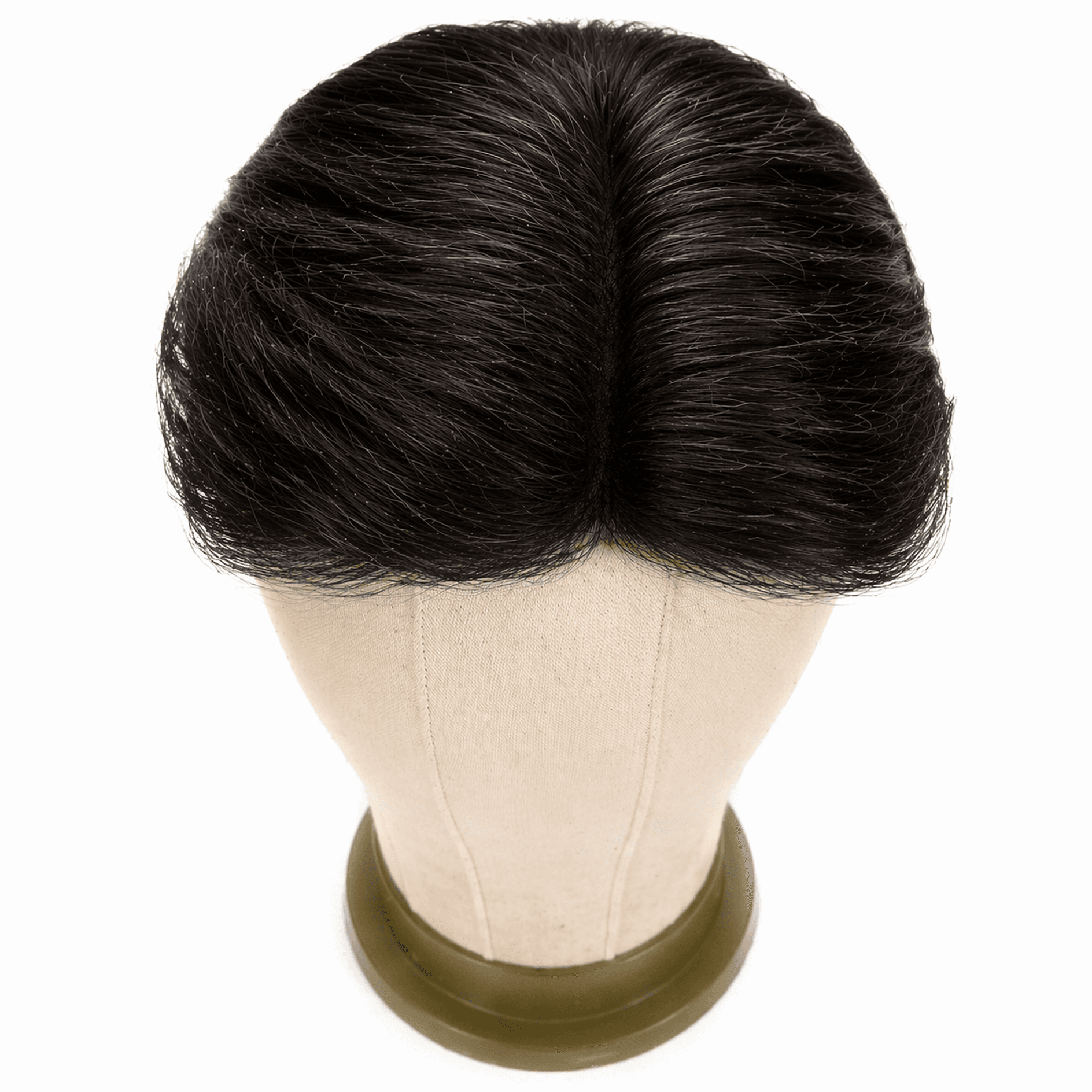 Thick base high density stick-on hair system card image.