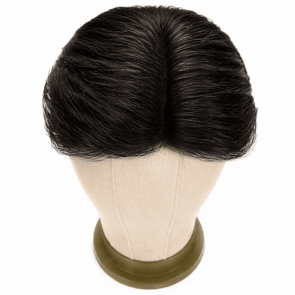 Mobile thick base high density stick-on hair system card image.