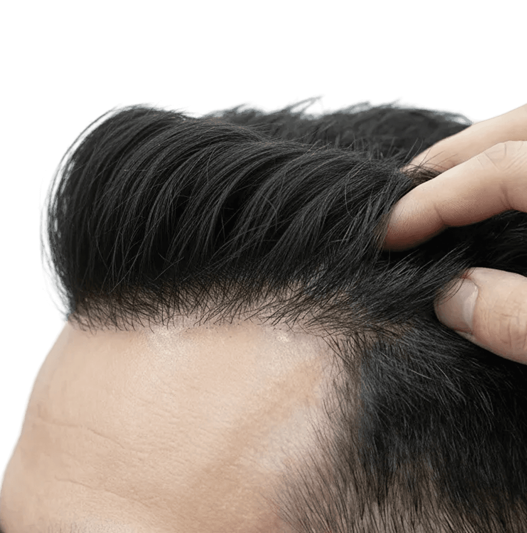 Ultra-thin breathable clip-on hair system base — Invisible (mobile)