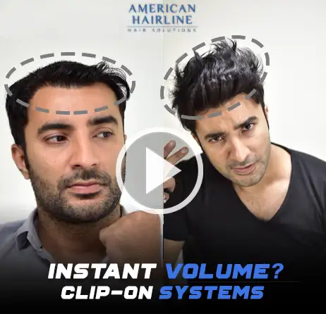 get instant hair volume with clip on hair replacement systems